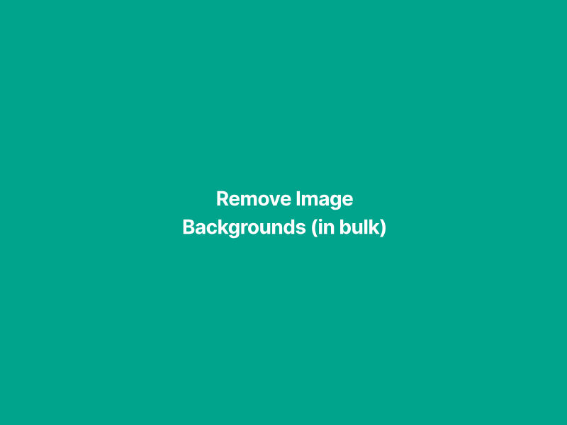 AI-Image - Background Removal